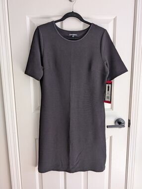 NWT Mario Serrani Little Black Dress, Ribber Textured, Size Medium